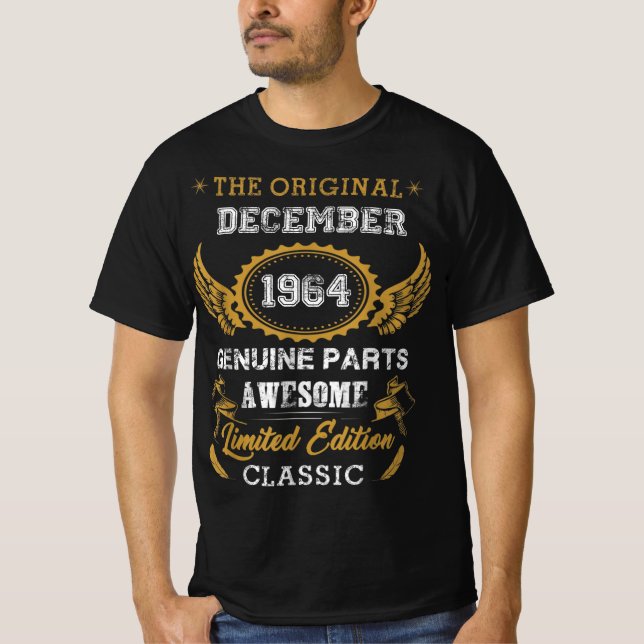Classic December 1964 Shiirt Birthday Gifts , 1964 T-Shirt (Front)