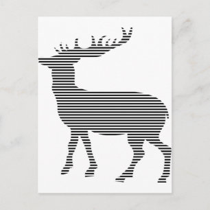 Classic deer silhouette postcard