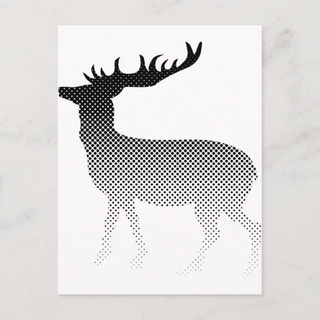 Classic deer silhouette postcard (Front)