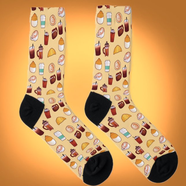 Classic Delicious Coffee And Pastries Socks (Creator Uploaded)