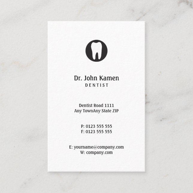 Classic Dentist | Dental Appointment Card (Front)