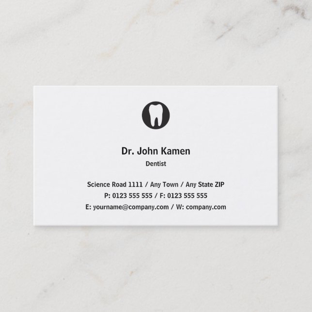 Classic Dentist | Simply Business Card (Front)
