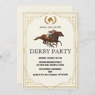 Classic Derby Horse Racing Invite