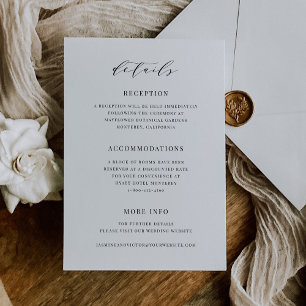 Classic Details Enclosure Card Wedding Suite J102