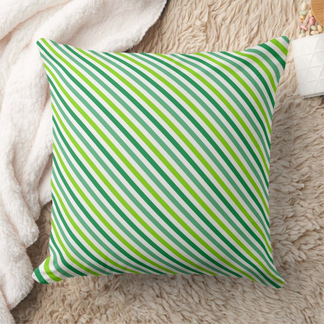 Classic Diagonal Candy Stripe Seamless Pattern Cushion (Blanket)