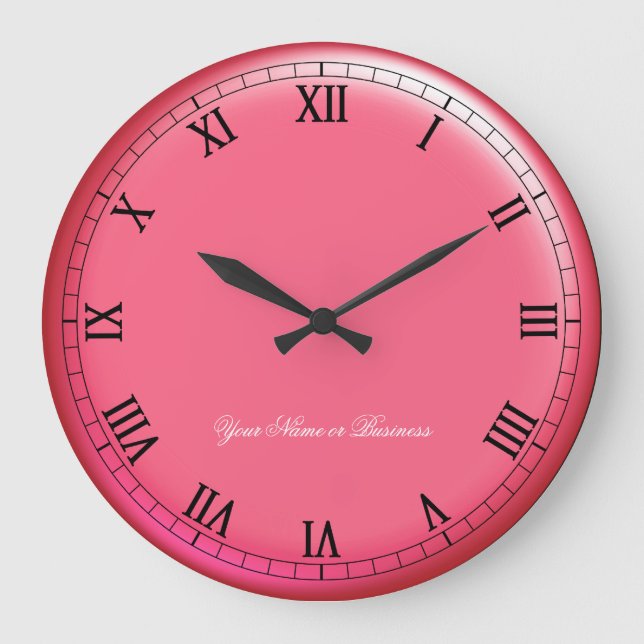 Classic Dimensional Roman Numeral Timepiece Large Clock (Front)