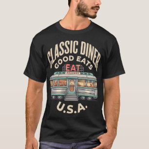 Classic Diner Vintage Roadside Americana Retro 70s T-Shirt