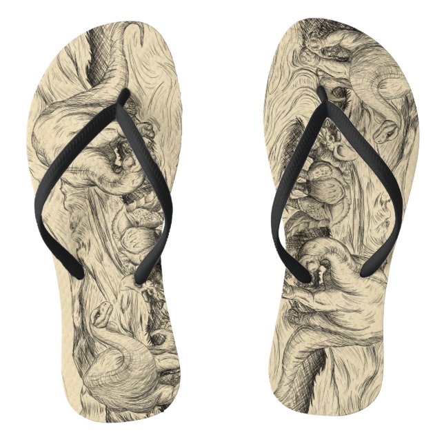 Classic Dinosaurs Jandals (Footbed)