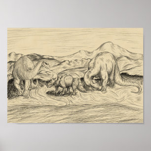 Classic Dinosaurs Poster