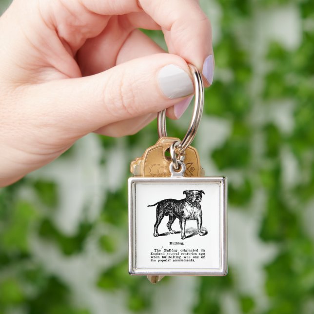 CLASSIC DOG BULLDOG Key Ring (Hand)