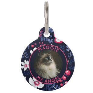 Classic Dog Mum Gift Christmas Pattern Pet Tag