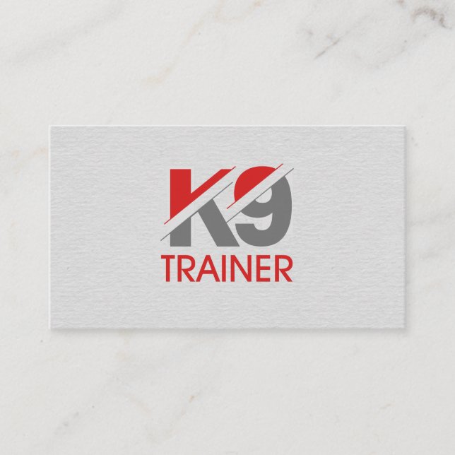 Classic - Dog trainer - K9 Trainer Business Card (Front)