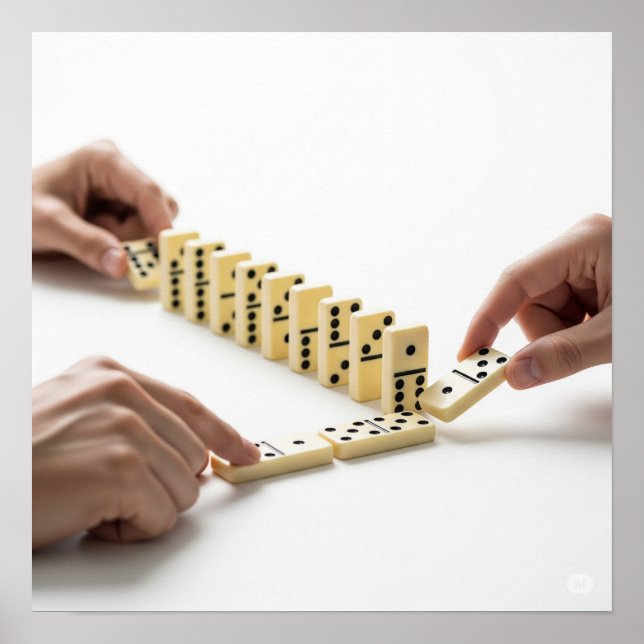 Classic Dominoes Design Poster (Front)
