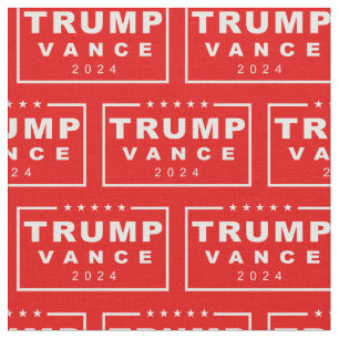 Classic Donald Trump Vance 2024 Rectangle Logo Fabric