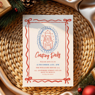 Classic doodle Nutcracker Sketch Christmas Party  Invitation