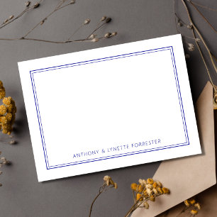 Classic Double Border Admiral Blue Card