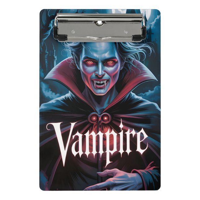 Classic Dracula-Style Vampire Movie Poster Mini Clipboard (Front)