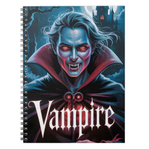 Classic Dracula-Style Vampire Movie Poster Notebook