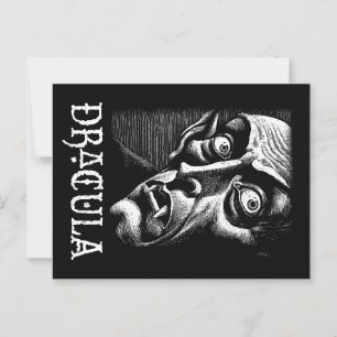 Classic Dracula Vintage Gothic Vampire Halloween Postcard
