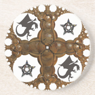 Classic Dragon star Sandstone Coaster