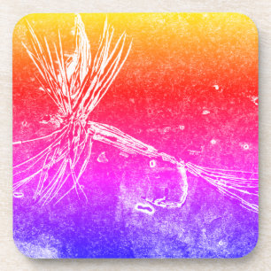 Classic dry fly pattern for trout and bass fishing coaster