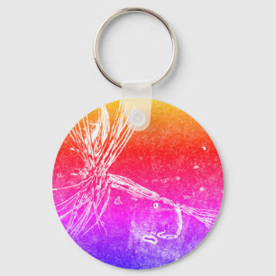 Classic dry fly pattern for trout and bass fishing key ring