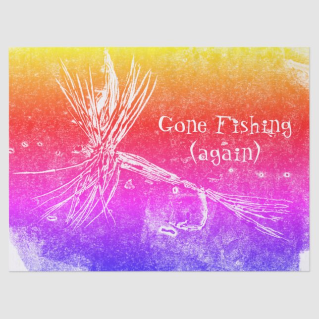 Classic dry fly pattern for trout and bass fishing tissue paper (Front)