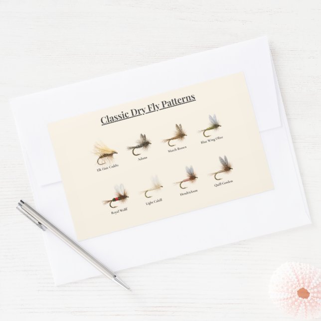 Classic Dry Fly Patterns Sticker – 8 Patterns (Envelope)