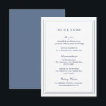 Classic Dusty Blue Elegant Wedding Enclosure Card<br><div class="desc">Classic style dusty blue wedding enclosure card featuring a simple and minimal design with your details surrounded by a double border.  The fonts alternate between and elegant script,  a traditional serif and minimalist sans serif fonts.  This enclosure card is great for a formal wedding.</div>