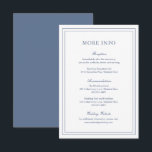 Classic Dusty Blue Elegant Wedding Enclosure Card<br><div class="desc">Classic style dusty blue wedding enclosure card featuring a simple and minimal design with your details surrounded by a double border.  The fonts alternate between and elegant script,  a traditional serif and minimalist sans serif fonts.  This enclosure card is great for a formal wedding.</div>