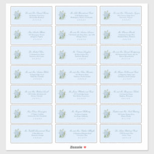 Classic Dusty Blue Wedding Guest Address Labels