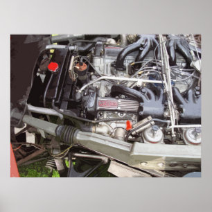CLASSIC E-TYPE ENGINE POSTER