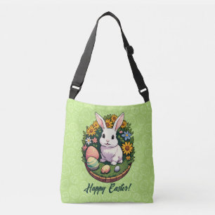 Classic Easter Bunny Illustration. Happy Easter! Crossbody Bag