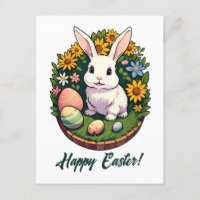 Classic Easter Bunny Illustration. Happy Easter!