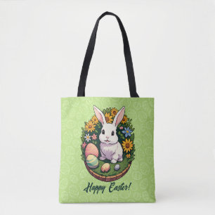 Classic Easter Bunny Illustration. Happy Easter! Tote Bag