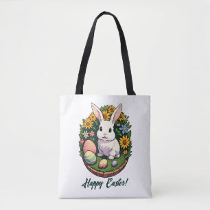 Classic Easter Bunny Illustration. Happy Easter! Tote Bag