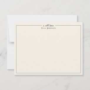 Classic Ecru & Black a note from  Thank You Card