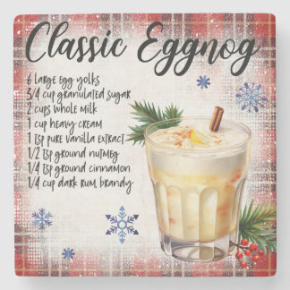 Classic Eggnog Recipe Marble Coaster