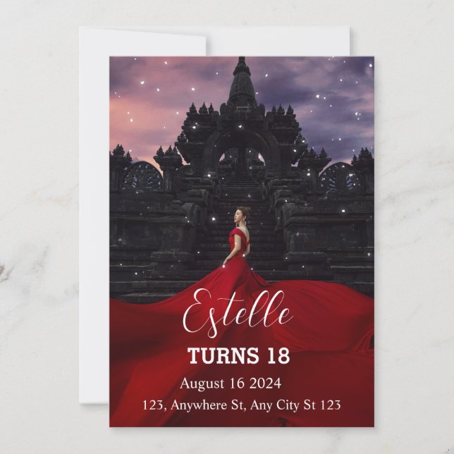 Classic Elegance 18th Birthday Invitation (Front)