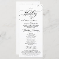 Classic Elegance Black Script, Wedding Ceremony P