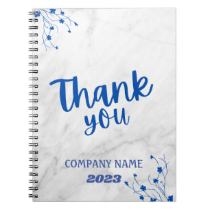 Classic Elegance Customise Name White Marble Notebook