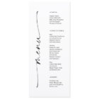 Classic Elegance Double Sided Wedding Menu