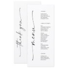 Classic Elegance Double Sided Wedding Menu