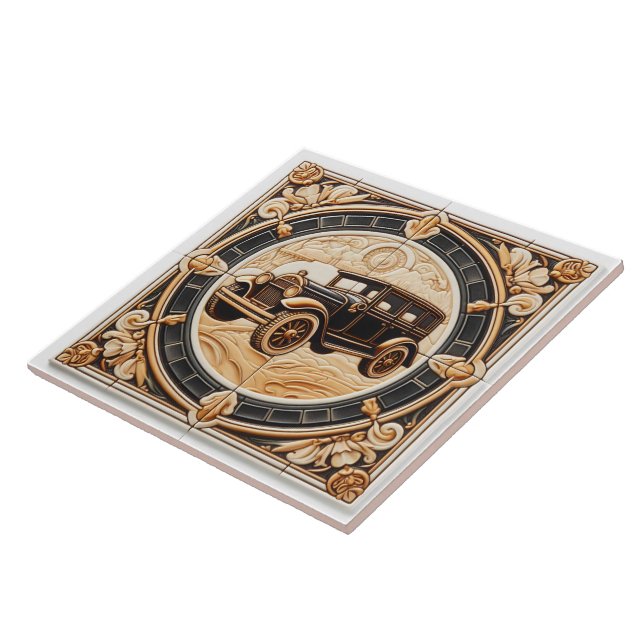 Classic Elegance in Vintage Car Tiles (Side)