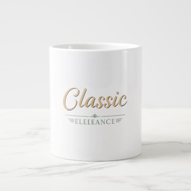 Classic Elegance Large Coffee Mug (Front)