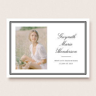 Classic Elegance Photo Graduation Announcement