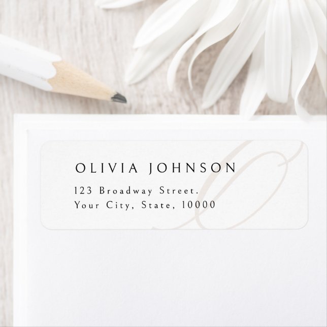 Classic Elegance Script Monogram Return Address (Insitu)