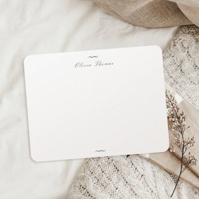 Classic Elegance Script Personalized Stationery Card (Classic Elegance Script Personalized Stationery Note Card)
