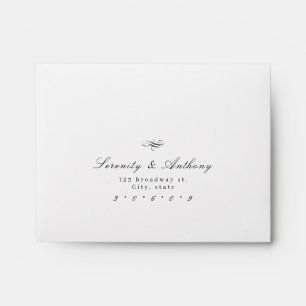 Classic Elegance Script Simple wedding RSVP Envelope