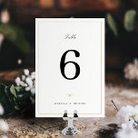 Classic Elegance Script Simple Wedding Table Number<br><div class="desc">This elegant wedding table card features classic script with gold colour frame,  simple and stylish,  great for classic wedding,  vintage wedding,  formal wedding,  and other celebrate events. 
See all the matching pieces in collection</div>